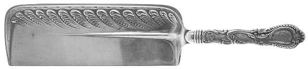 Saxony (Silverplate, 1891, No Monograms) Hollow Handle Crumb Knife/Crumber Plated Blade