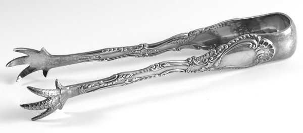 Saxony (Silverplate, 1891, No Monograms) Large Ice Serving Tongs