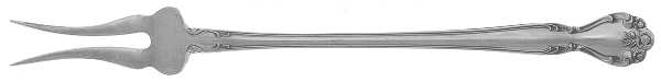 Secret Garden (Sterling, 1959, No Monograms) Short Handle Pickle/Olive Fork
