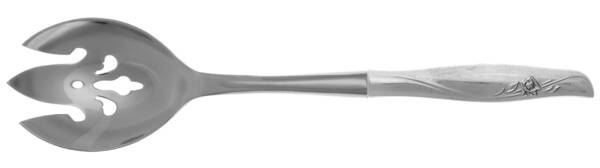 Sea Rose (Sterling, 1958, No Monograms) Salad Serving Fork with Stainless Prongs HC
