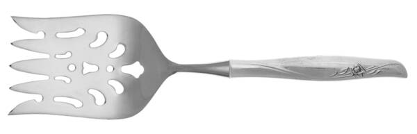 Sea Rose (Sterling, 1958, No Monograms) Fish Serving Fork with Stainless Tines HC