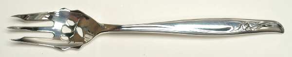 Sea Rose (Sterling, 1958, No Monograms) Pickle Fork Pierced with Short Handle HC