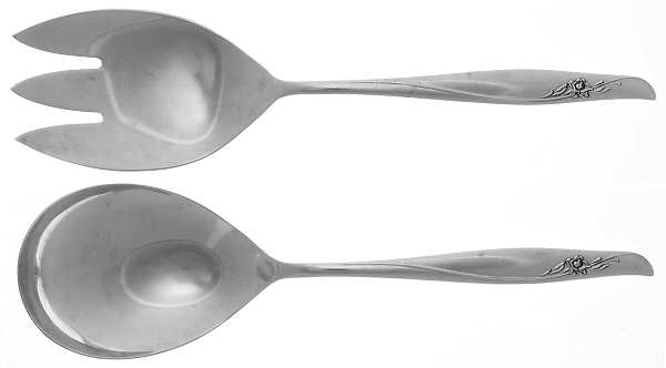 Sea Rose (Sterling, 1958, No Monograms) (2 Pc) Solid Salad Set