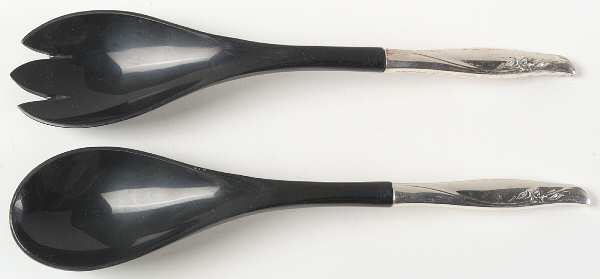 Sea Rose (Sterling, 1958, No Monograms) Plastic Bowl 2-Piece Salad Set