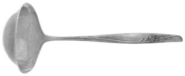 Sea Rose (Sterling, 1958, No Monograms) Solid Piece Cream Ladle