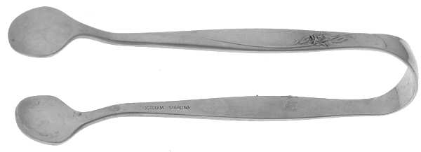Sea Rose (Sterling, 1958, No Monograms) Sugar Tongs