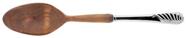 Sea Sculpture (Sterling, 1986) Salad Serving Spoon with Wooden Bowl