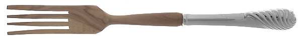 Sea Sculpture (Sterling, 1986) Salad Serving Fork with Wooden Prongs