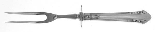 Shamrock V (Sterling, 1931) Small Carving Fork W/Sterling Guard