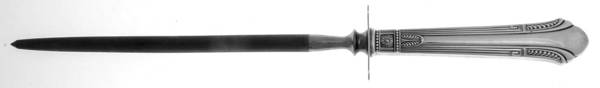 Shamrock V (Sterling, 1931) Large Knife Sharpener-Steel Rod w/Sterling Guard