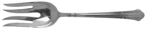 Shamrock V (Sterling, 1931) Medium Solid Cold Meat Serving Fork