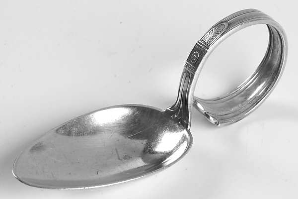 Shamrock V (Sterling, 1931) Curved Handle Baby Spoon