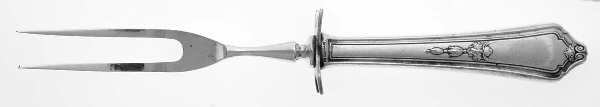 Shelburne (Silverplate, 1914) Small Steak Carving Fork with Stainless Prongs