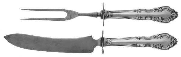 Sheffield (Silverplate, 1917) Small Stainless Blade 2-Piece Steak Carving Set
