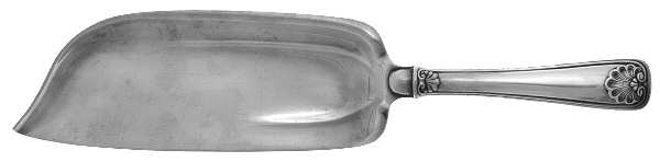 Shell (Silverplate, 1905, No Monograms) Large Flat Handle Crumb Knife/Crumber