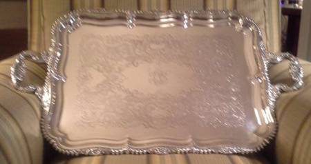 Shell & Gadroon (Silverplate, Hollowware) 22" Waiter Tray