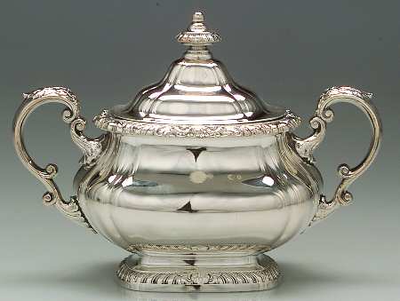 Shell & Gadroon (Silverplate, Hollowware) Sugar Bowl & Lid