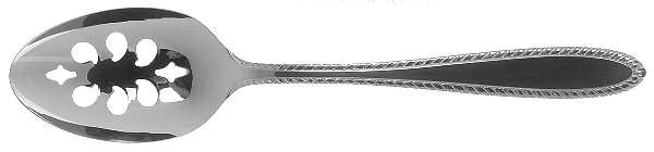 Silver Ribbon (Stainless) Pierced Tablespoon (Serving Spoon)