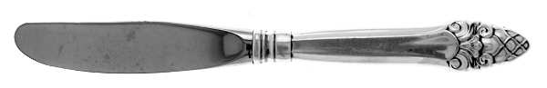 Sovereign-Old (Sterling, 1941, Old)  Modern Hollow Butter Spreader (Stainless)