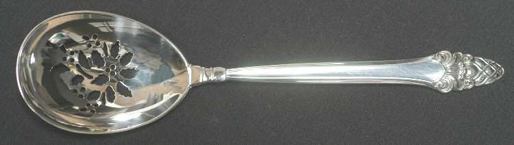 Sovereign-Old (Sterling, 1941, Old)  Holiday Casserole Spoon with Pierced Bowl HC