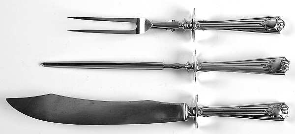 Spotswood (Sterling, 1912) Large 3-Piece Roast Carving Set w/ Stainless Blade