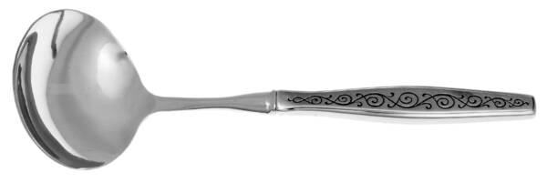 Spanish Scroll (Stainless) Gravy Ladle with No Spout Stainless Bowl HC