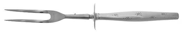 Stardust (Sterling, 1957) Lg Carving/Roast Fork-Stn Prong w/Sterling Guard