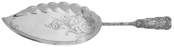 St. Cloud (Sterling, 1885) Small Fish Serving Knife, Bright Cut Solid Piece