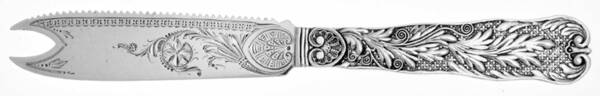 St. Cloud (Sterling, 1885) Bright Cut Solid Individual Orange Knife