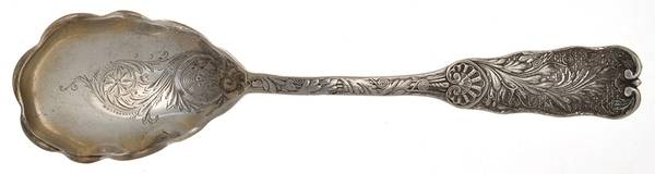 St. Cloud (Sterling, 1885) Salad Serving Spoon, Bright Cut Solid Piece