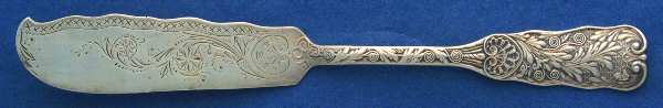 St. Cloud (Sterling, 1885) Flat Handle Bright Cut Master Butter