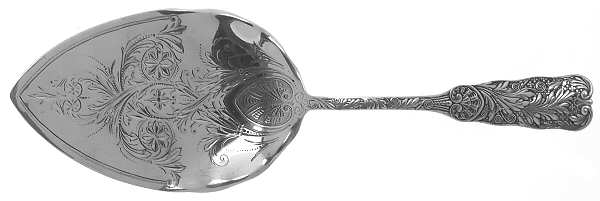 St. Cloud (Sterling, 1885) Large Solid Bright Cut Pie Knife