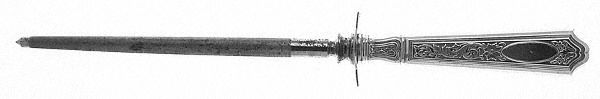St. Dunstan Chased (Sterling, 1917) Small Steel Rod Sharpener Knife