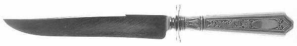 St. Dunstan Chased (Sterling, 1917) Large Stainless Blade Roast Carving Knife
