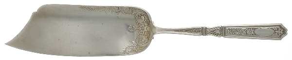 St. Dunstan Chased (Sterling, 1917) Large Flat Handle Crumb Knife/Crumber