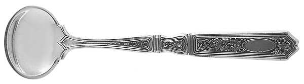 St. Dunstan Chased (Sterling, 1917) Master Salt Spoon