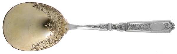 St. Dunstan Chased (Sterling, 1917) Solid Salad Serving Spoon