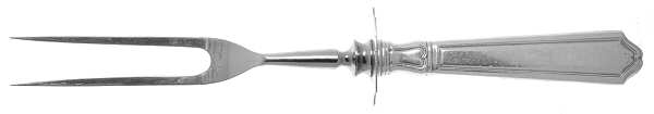 St. Dunstan-Plain (Sterling, 1916) Large Stainless-Prong Roast Carving Fork