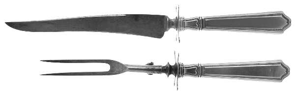 St. Dunstan-Plain (Sterling, 1916) Small Stainless Blade 2-Piece Steak Carving Set
