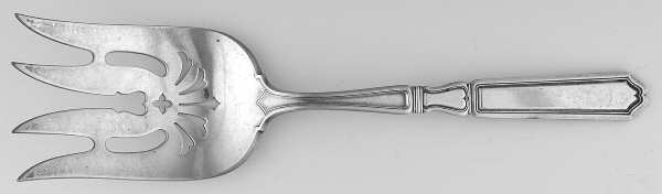 St. Dunstan-Plain (Sterling, 1916) Solid Pierced Fish Serving Fork