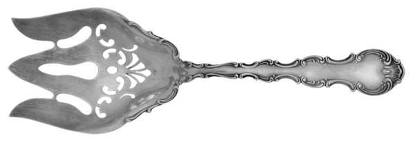 Strasbourg (Sterling, Lion-Anchor-G, 1897) Solid Salad Serving Fork