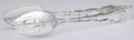 Strasbourg (Sterling, Lion-Anchor-G, 1897) Salad Tongs Solid HC