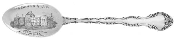 Strasbourg (Sterling, Lion-Anchor-G, 1897) Souvenir Spoon (Five O'Clock Spoon)