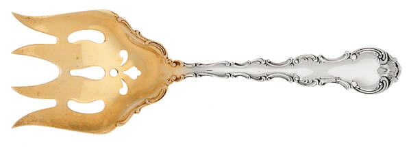Strasbourg (Sterling, Lion-Anchor-G, 1897) Large Solid Fish Serving Fork