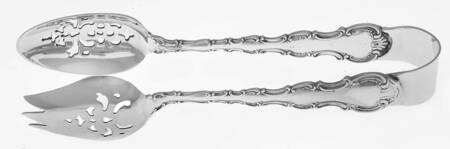 Strasbourg (Sterling, Lion-Anchor-G, 1897) Ice Serving Tongs Small HC