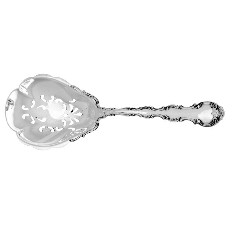 Strasbourg (Sterling, Lion-Anchor-G, 1897) Pierced Nut Serving Spoon