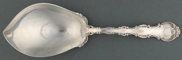 Strasbourg (Sterling, Lion-Anchor-G, 1897) Solid Vegetable Serving Spoon