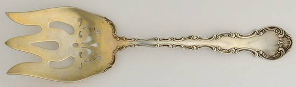 Strasbourg (Sterling, Lion-Anchor-G, 1897) Solid Salad Serving Fork