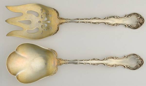 Strasbourg (Sterling, Lion-Anchor-G, 1897) (2 Pc) Solid Salad Set