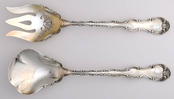 Strasbourg (Sterling, Lion-Anchor-G, 1897) Solid Oversized Serving Salad Set